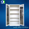 Two Mirror Glass Swing Door Stainless Steel Filing Cabinet